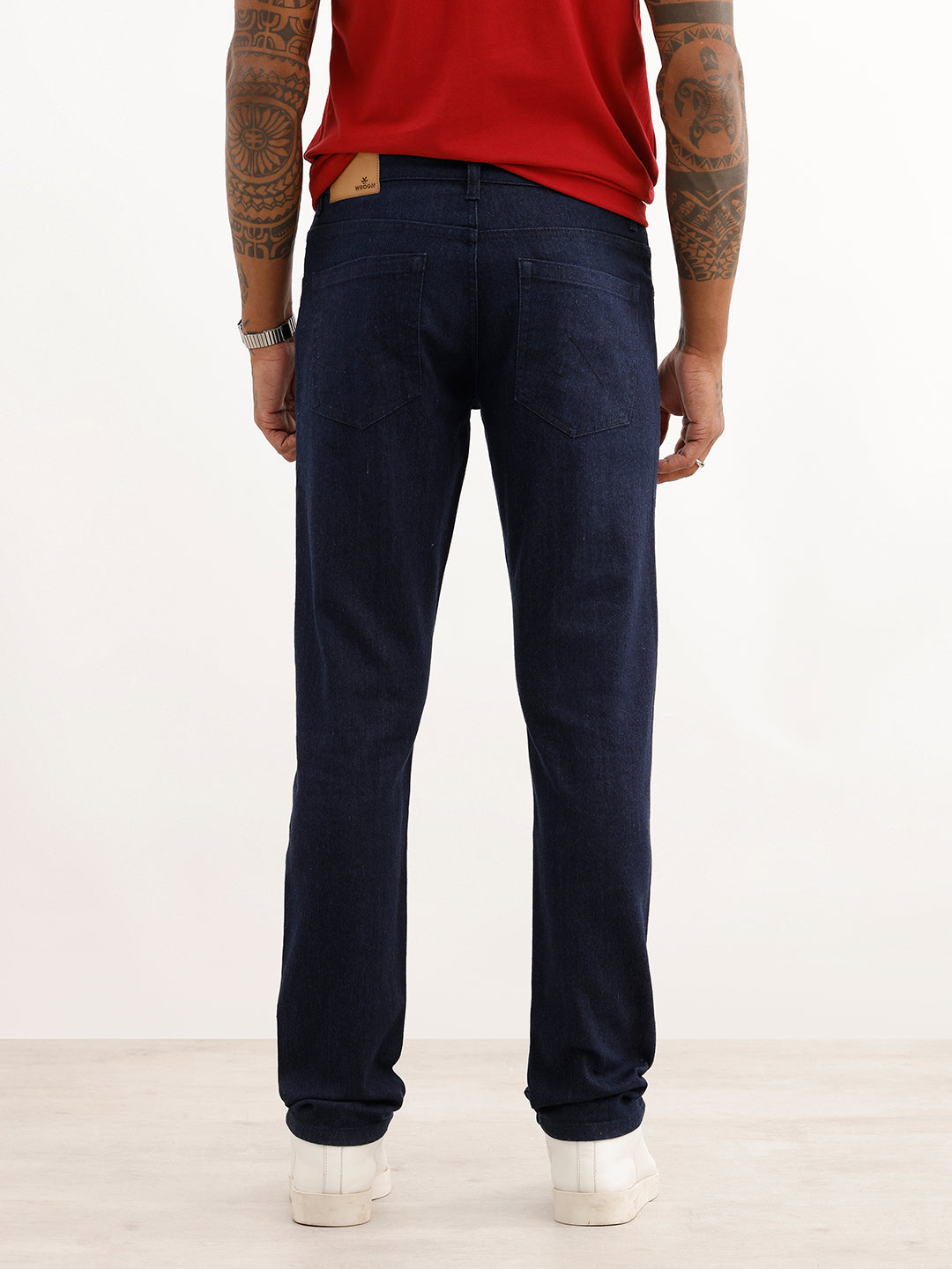 Solid Slim Fit Denim Jeans | Dark Blue