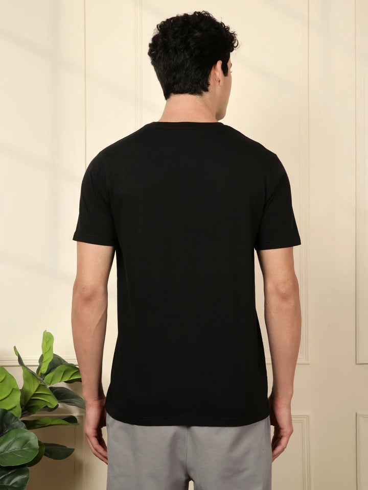 Foil Printed T-Shirt | Black