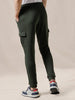 Solid Mid Rise Cargo Jogger