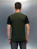 Colourblock Causal Men's Polo Neck T-Shirt | Olive