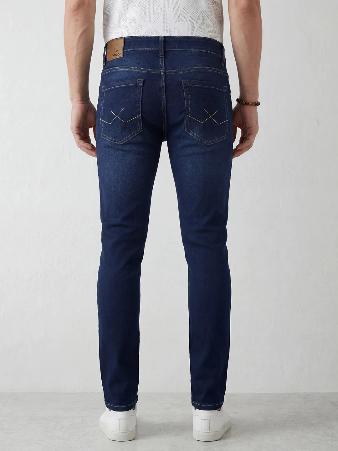 Solid Slim Fit Denim Jeans | Dark Blue