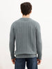 Solid Regular Fit Cable Knitted Sweater | Teal | WSW02FSRE1018W
