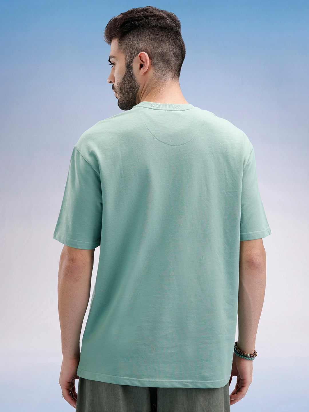 Oversized Front Printed T-Shirt | Green
