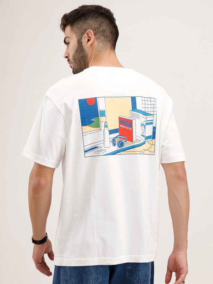 Oversized Backprinted T-Shirt | White