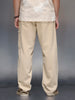 Men's loose fit trouser with utility pocket  | Beige