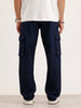 Anti Fit Cargo Denim Jeans | Dark Blue