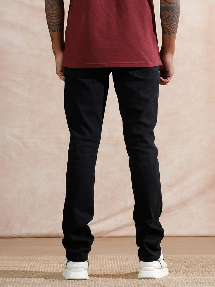Solid Slim Fit Jeans | Black