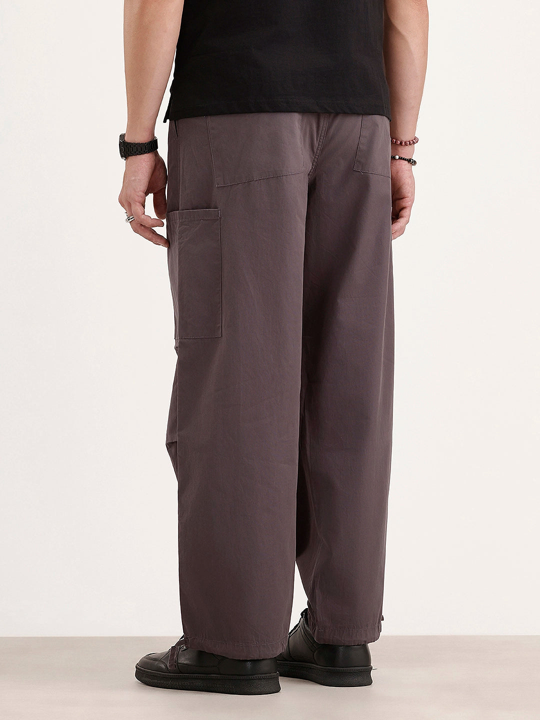 Loose Fit Cargo Trouser | Grey