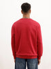 Comfort Fit Placement Printed Sweatshirt | Red