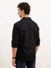 Solid Regular Fit Full Sleeve Shirt | Black