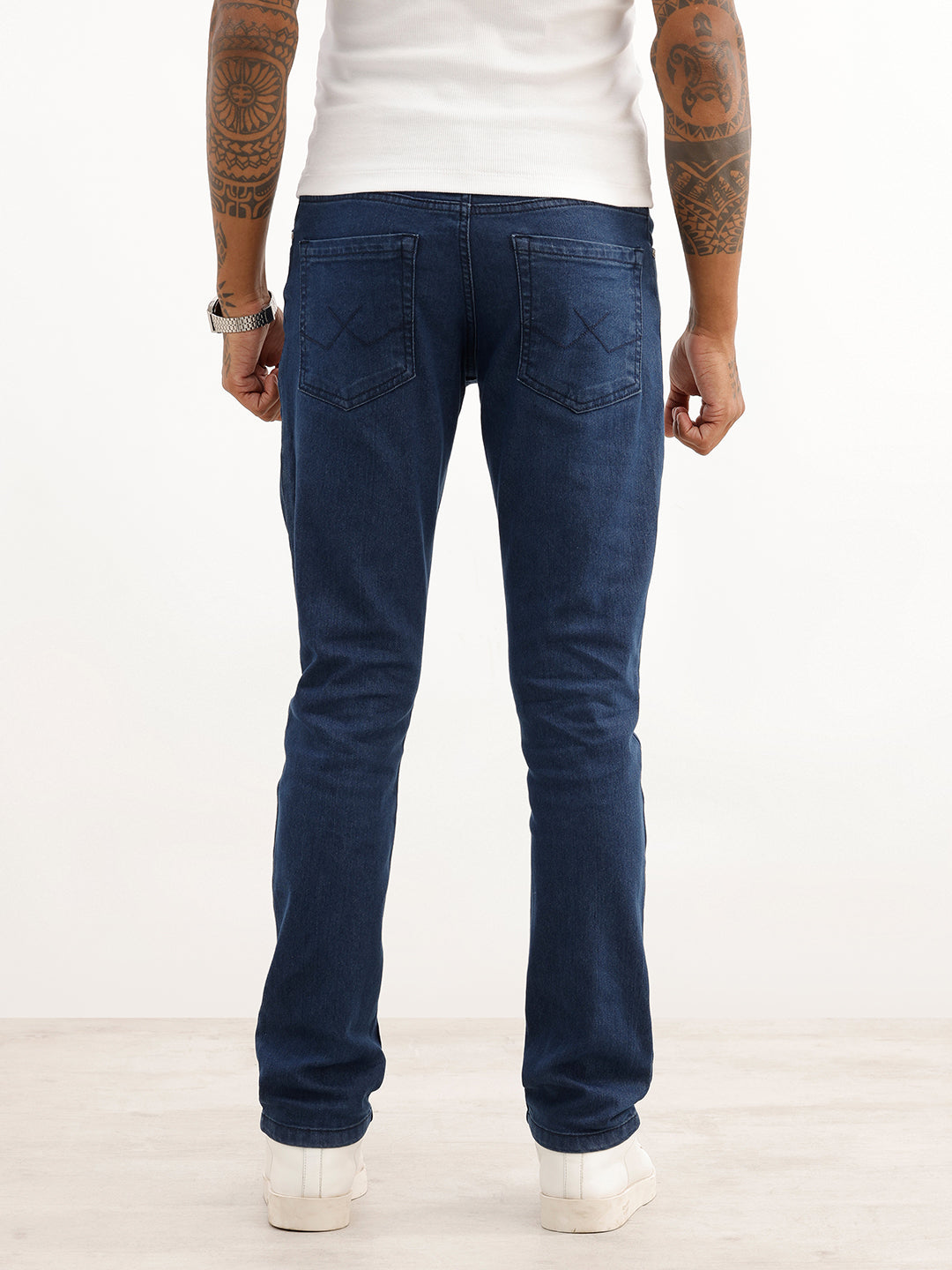 Solid Slim Fit Denim Jeans | Light Blue
