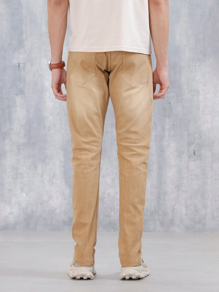 Men's Casual Slim Fit Jeans | Khaki