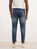 Faded Skinny Crop Denim Jeans | Light Blue