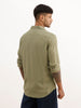 Solid Slim Fit Full Sleeve Shirt | Olive