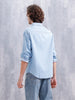 Comfort Fit Double Pocket Solid Shirt | Blue