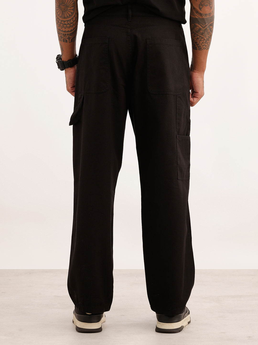 Carpenter Style Loose Fit Trouser | Black