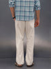 Peached Cotton Straight Fit Trouser | Beige