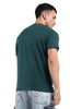 Solid Green Logo Print T-Shirt