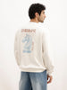 Regular Fit Placement Printed Sweatshirt | Off White