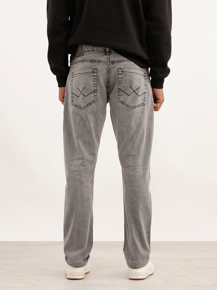 Washed Slim Fit Denim Jeans | Grey