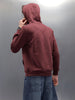 Regular Fit Maroon Hooded Pullover In Super Soft Fabric | Maroon