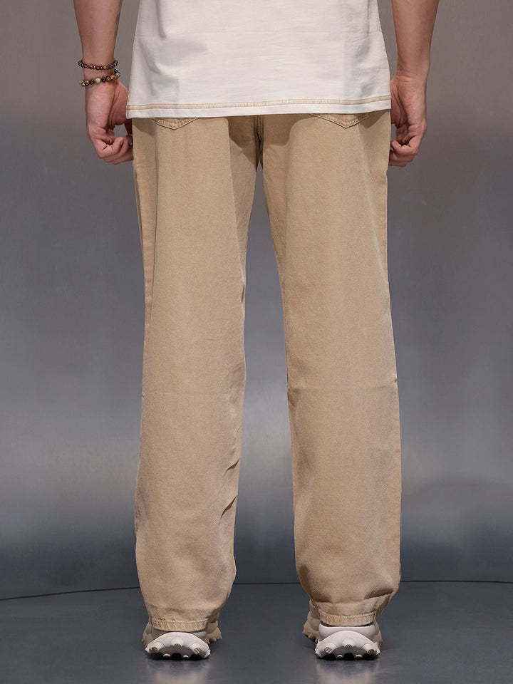 Men'sloose fit jeans | Khaki