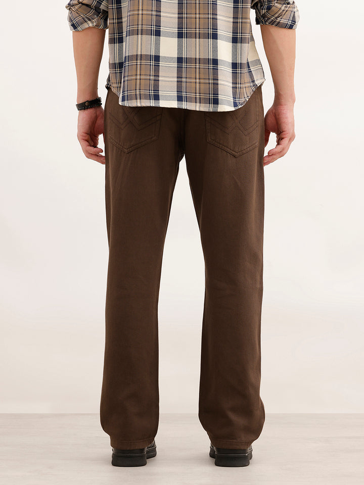 Solid Anti Fit Denim Jeans | Khaki
