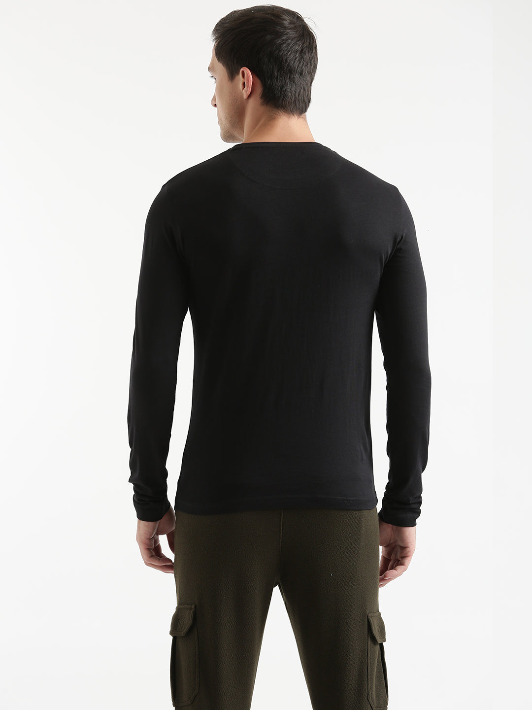 Basic Black Solid T-Shirt