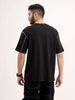 Oversized Placement Printed T-Shirt | Black