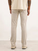 Solid Slim Fit Pleated Trouser | Off White