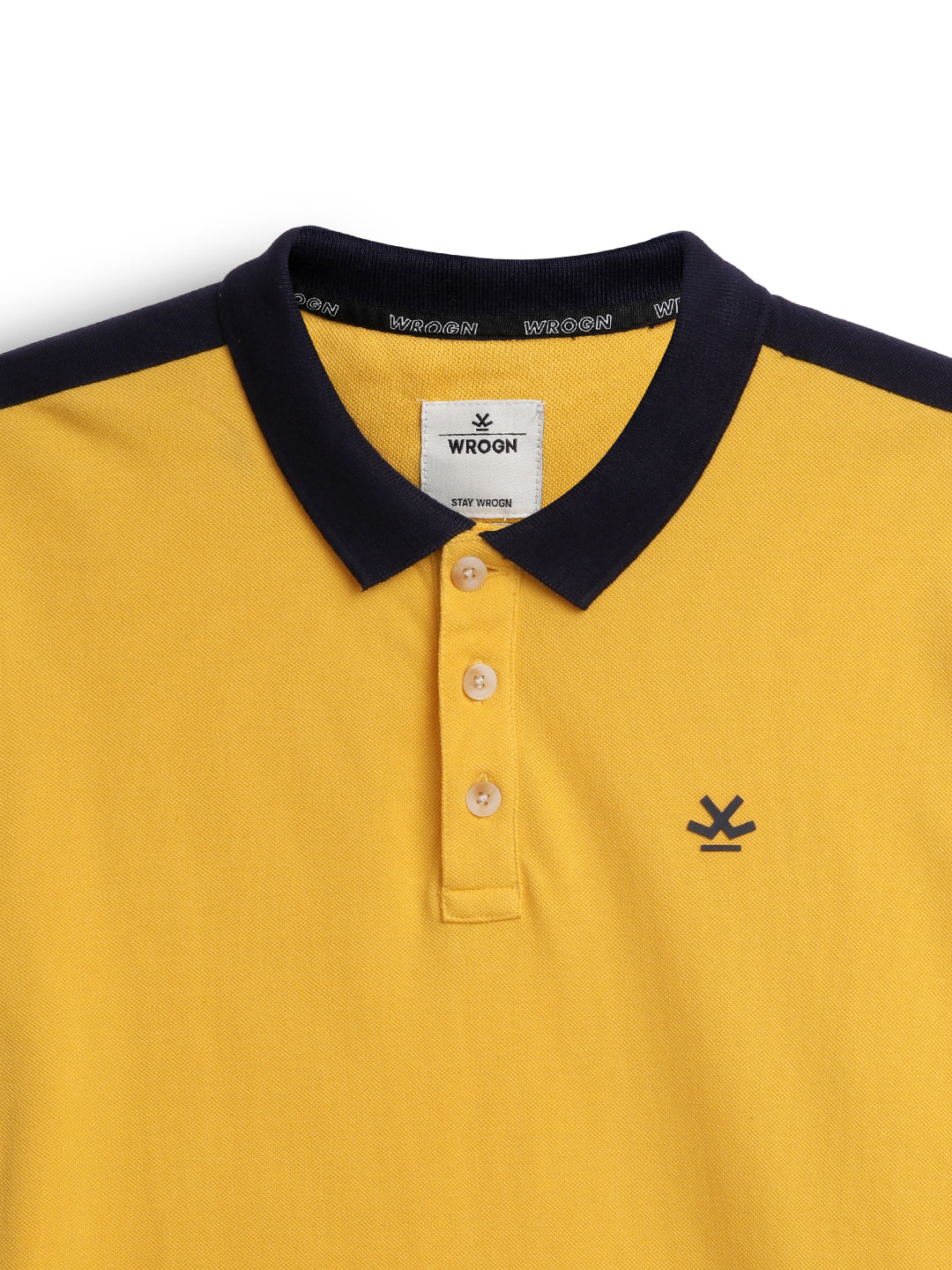 Classic Yellow Shoulder Stripe Polo T-Shirt