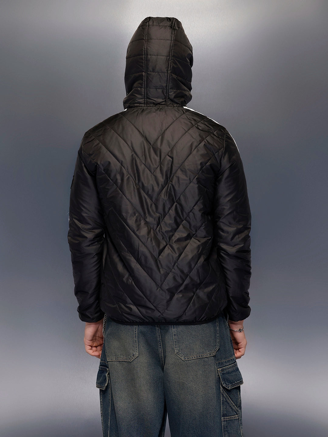 Classic Regular Fit Hooded Jacket   |  Black