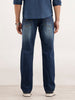 Straight Fit Faded Denim Jeans | Blue