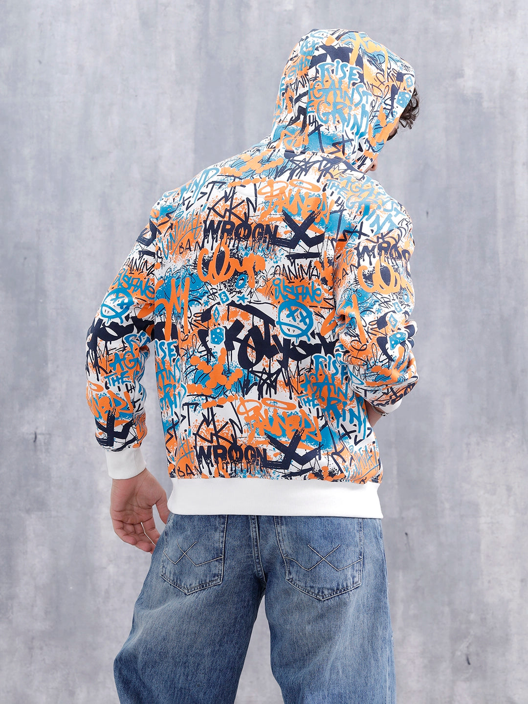 Men's Graffiti Graphic Oversized Hoodie main image 1