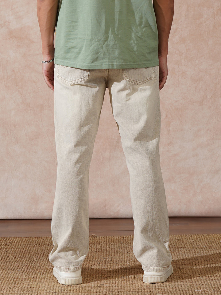 Heavy Fade Anti Fit Jeans | Ecru