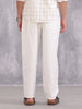 Striped Loose Fit Trousers | White