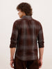 Slim Fit Checkered Shirt  | Brown