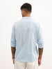 Solid Slim Fit 100% Cotton Shirt | Light Blue