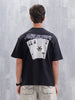 Casual Men Oversized Fit Tee With Graphic | Black