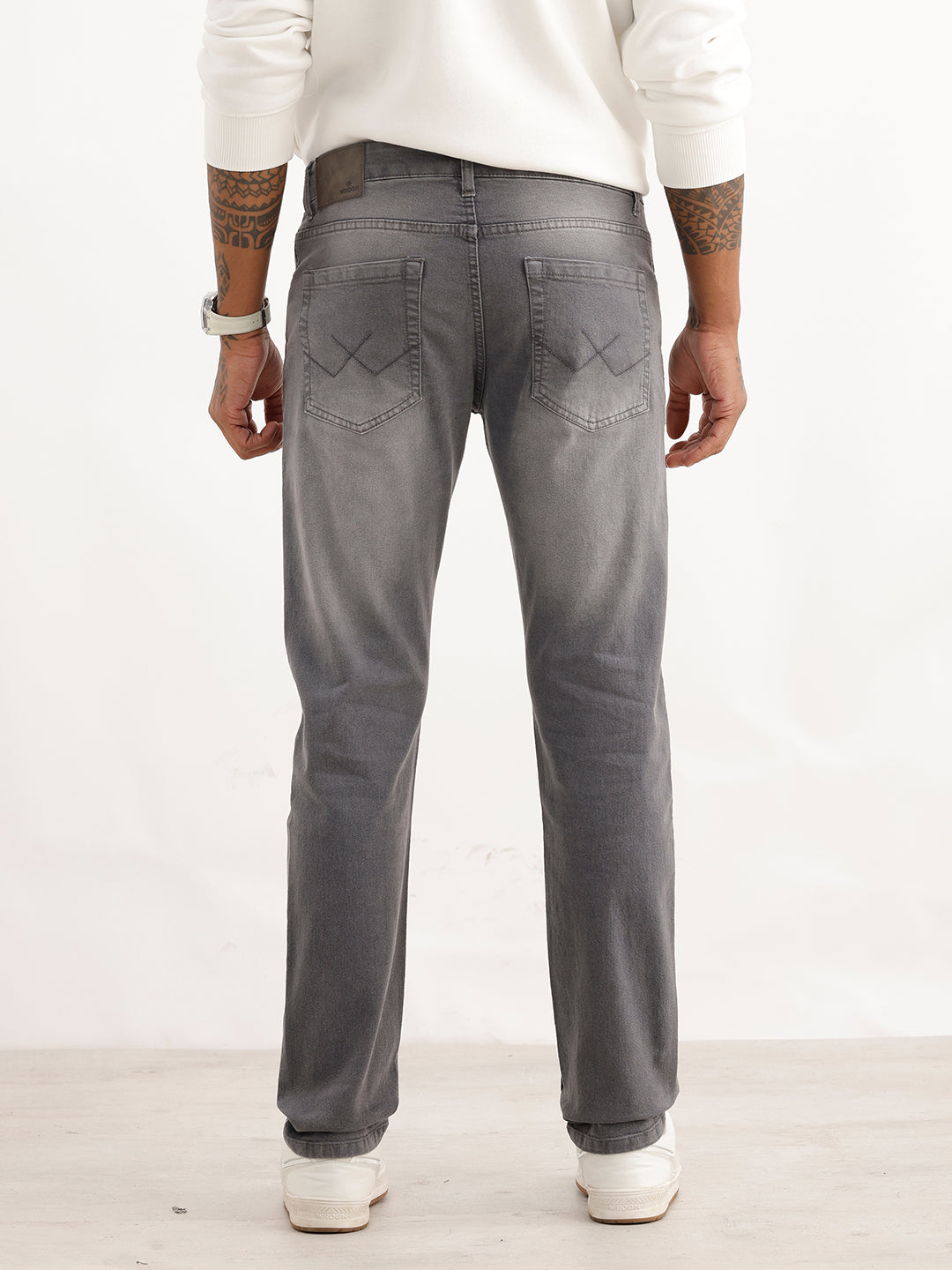 Washed Slim Fit Denim Jeans | Grey