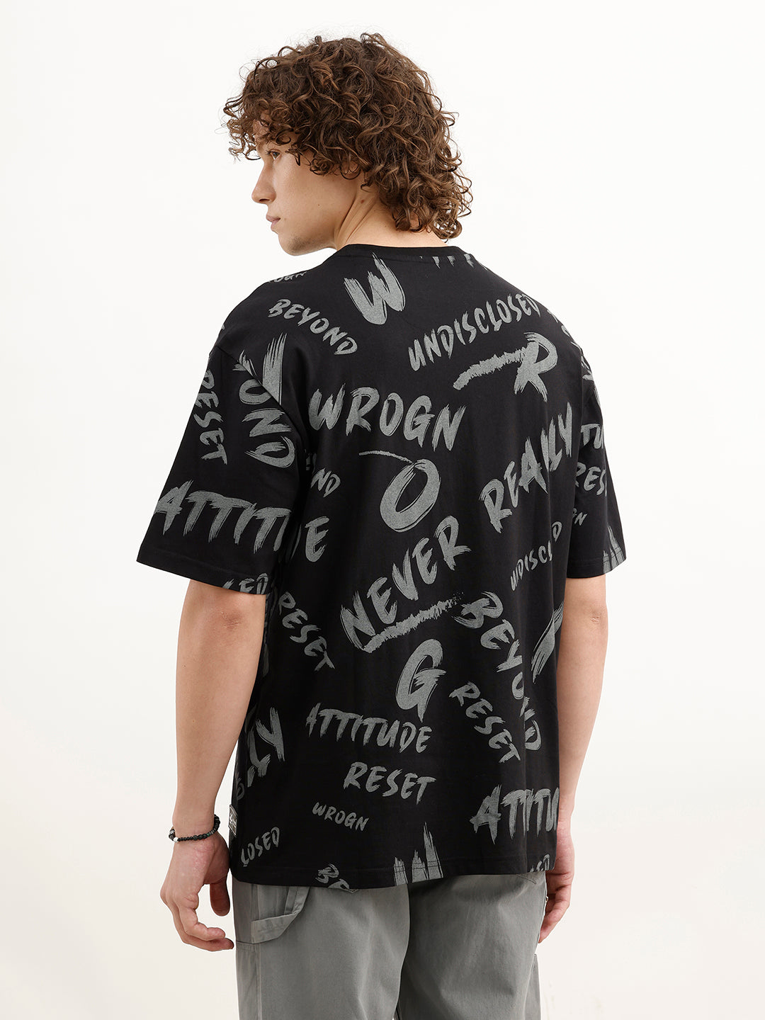 Oversized AOP T-Shirt | Black