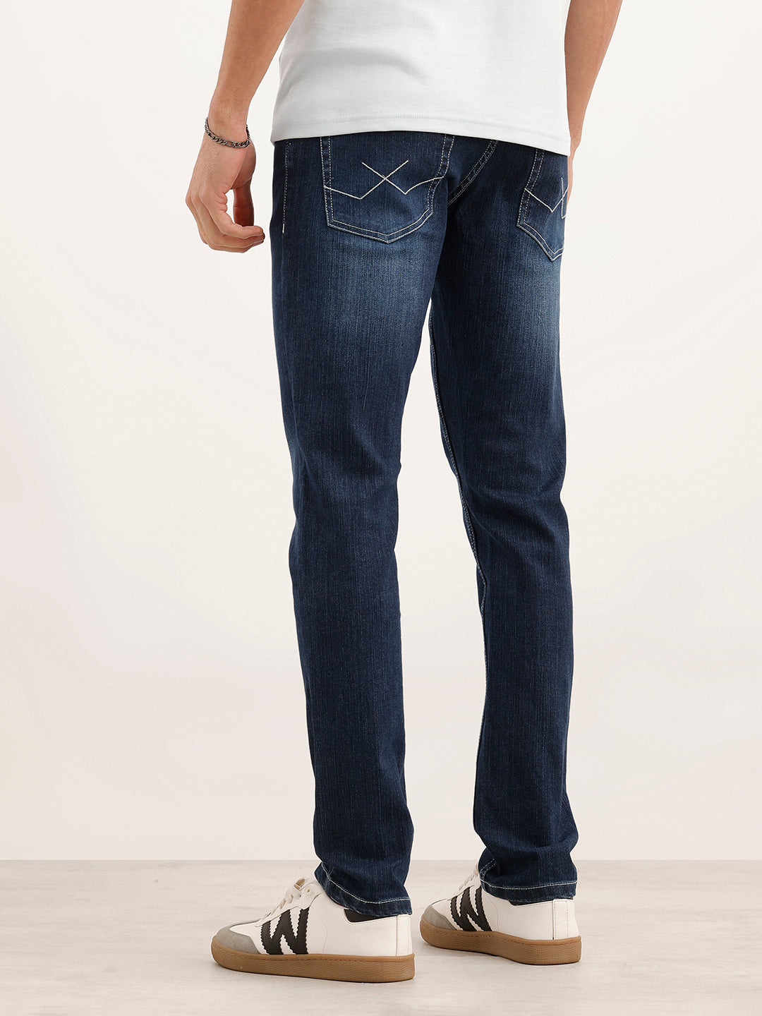 Faded Slim Fit Denim Jeans | Blue