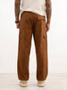 Solid Loose Fit Cargo Trouser | Brown