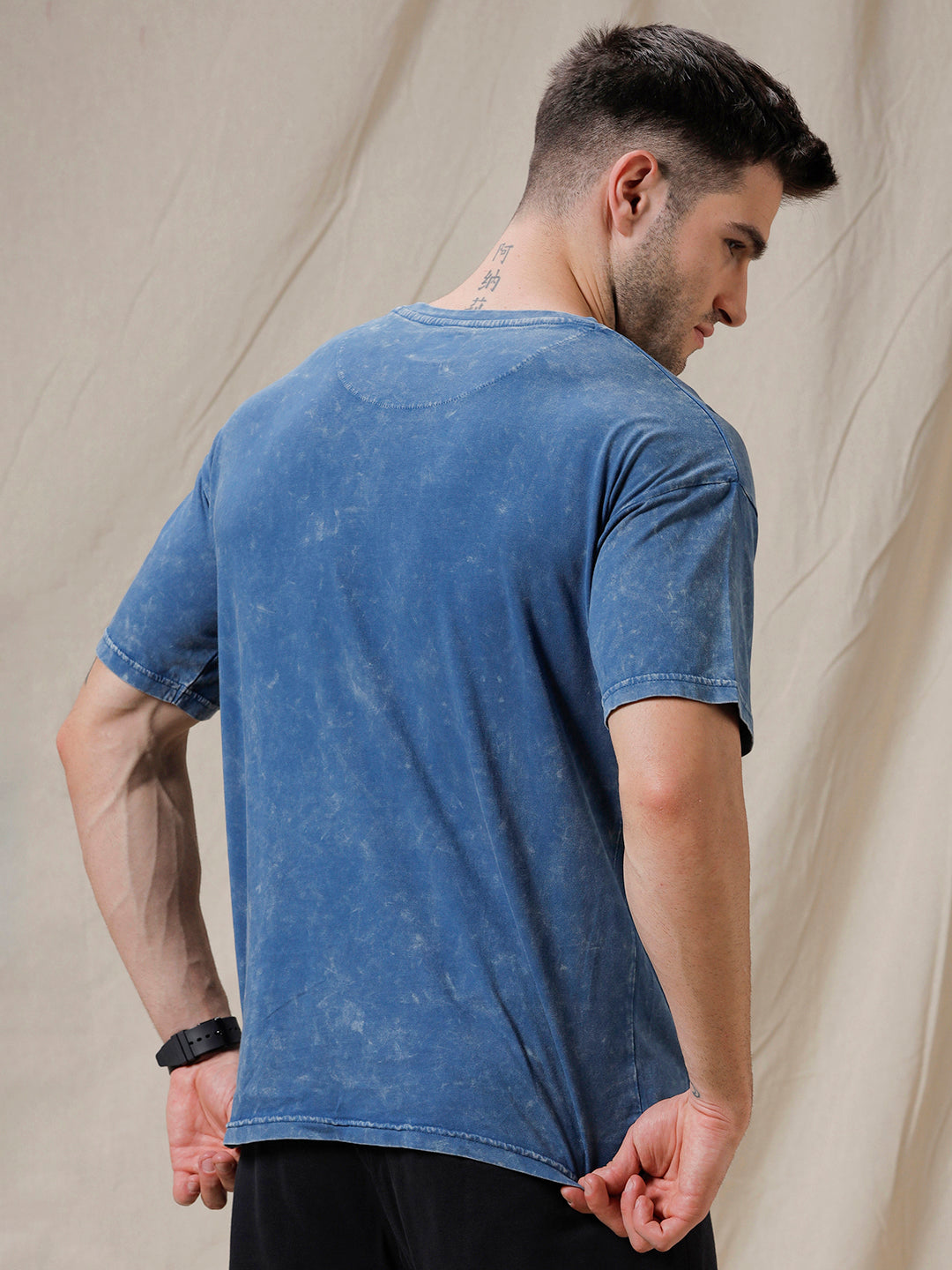 Abstract Dyed Cotton T-Shirt