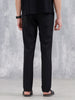 Slim Fit Poly Viscose Lycra Trousers | Black