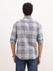 Slim Fit Checkered Full Sleeve Shirt | Blue