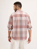 Oversized Fit Checkered Shirt | Pink