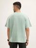 Heavy GSM Watercolour Floral Printed T-Shirt | Green