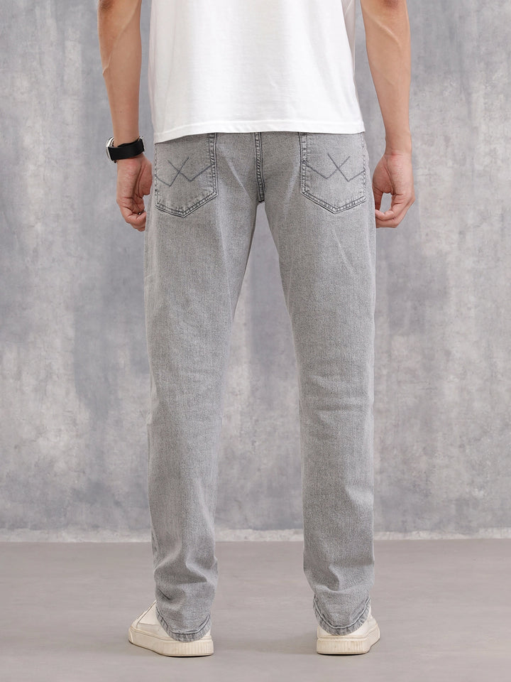 Heavy Washed Grey Jeans | Grey