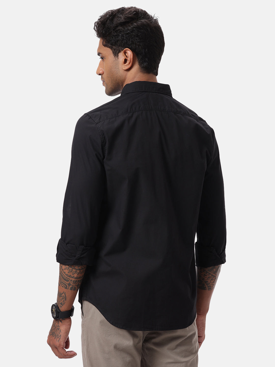 Fresh Black Solid Casual Shirt